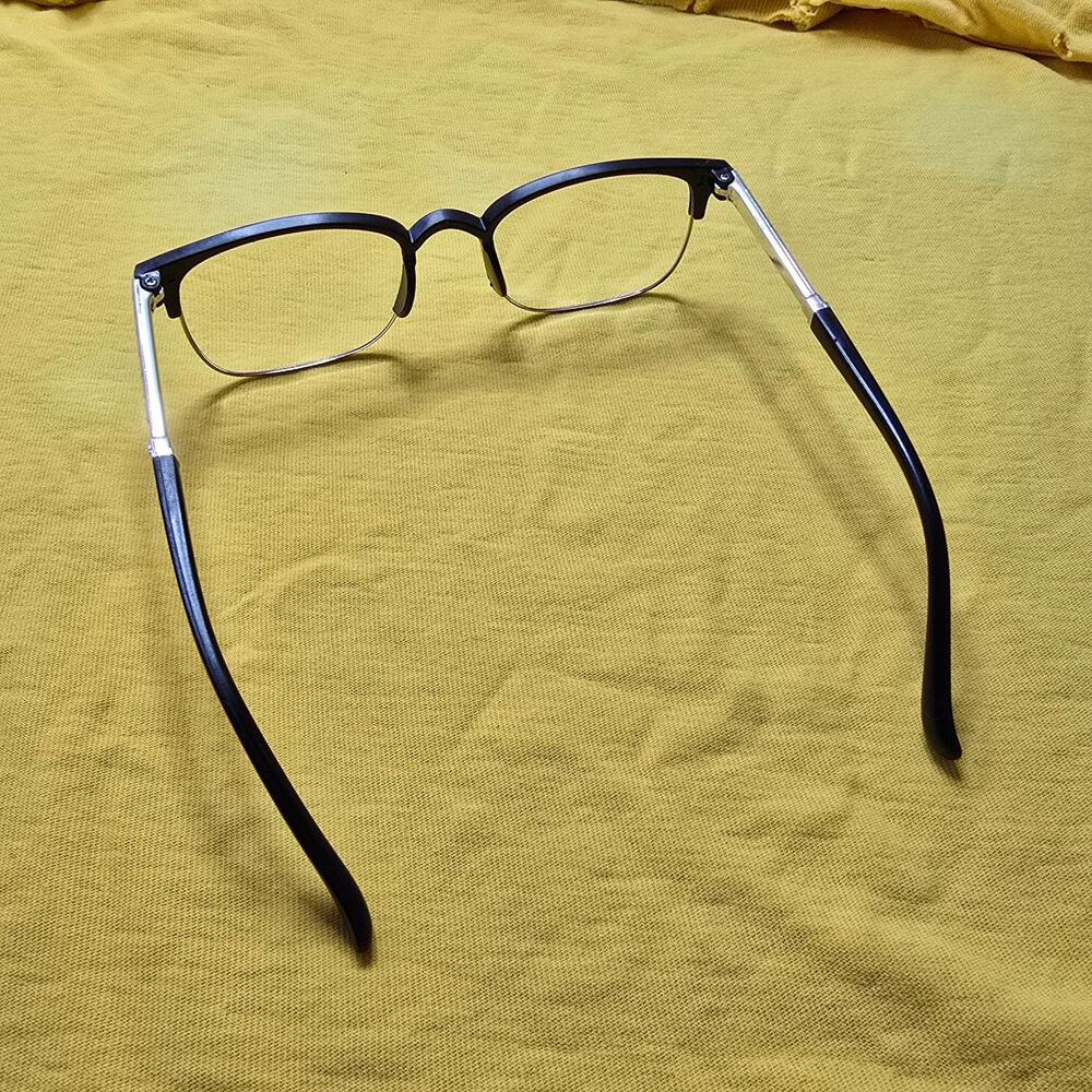 Progressive Reading Glasses Black Browline Frame Clear Lens Unbranded 2026